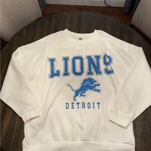 Detroit Lions White Sweatshirt